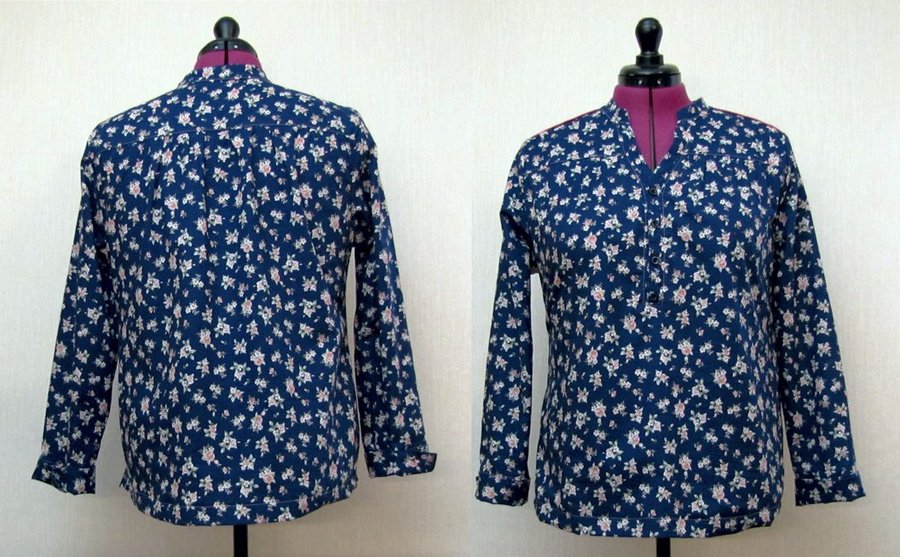 Bluse aus Baumwolle mit Knopfleiste