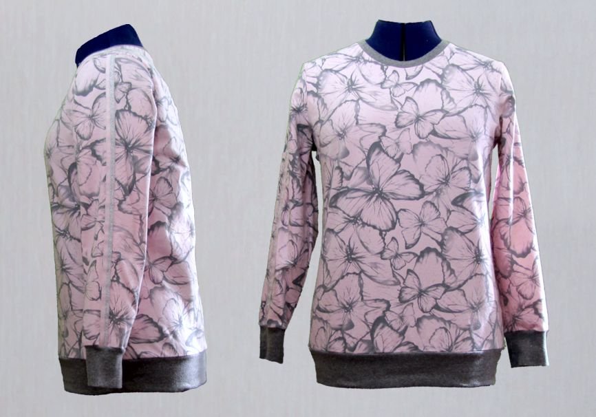Sweatshirt mit Glitzerstreifen