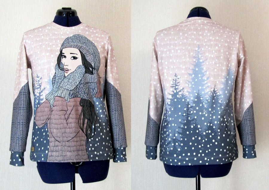 Sweatshirt mit Winterlove-Panel