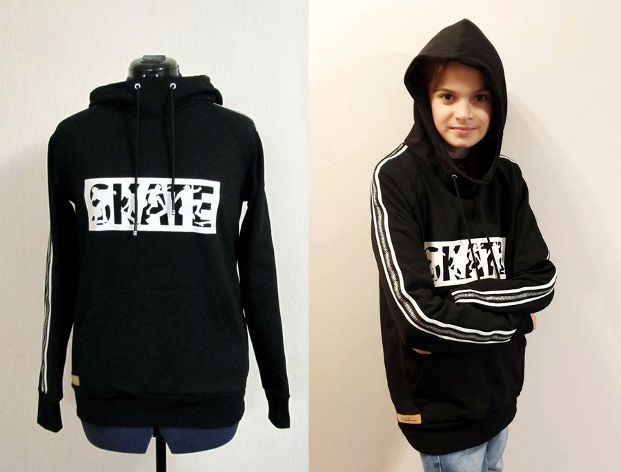 Hoodie mit Skate-Aufdruck