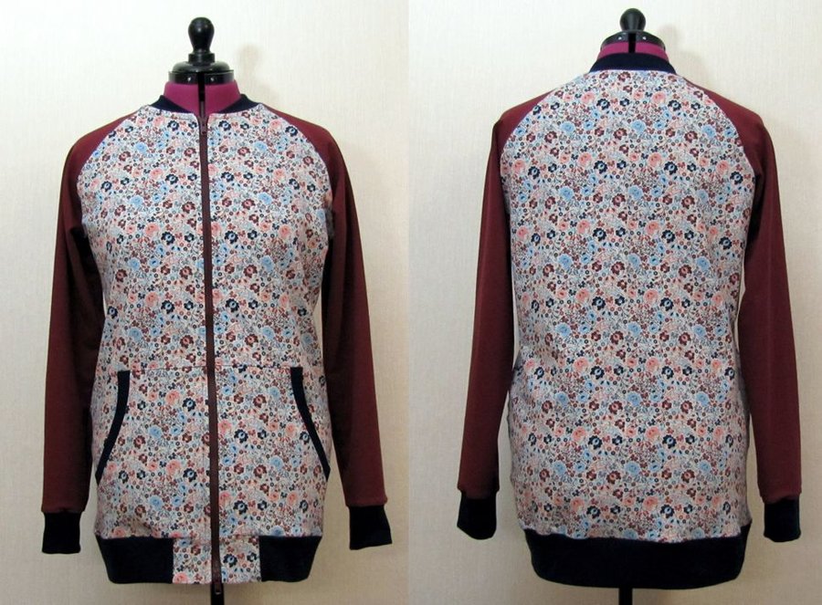 längere Sweatjacke