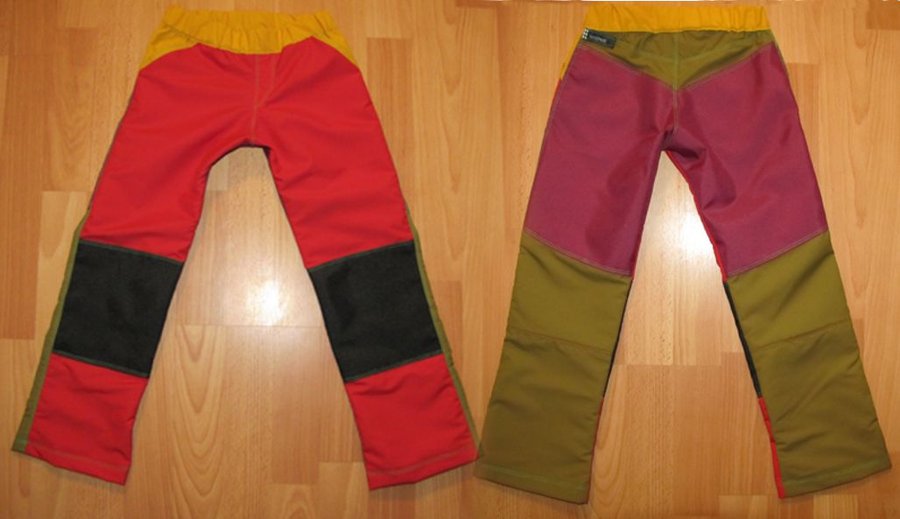 Kletterhose für Emma aus den Resten der anderen Hosen