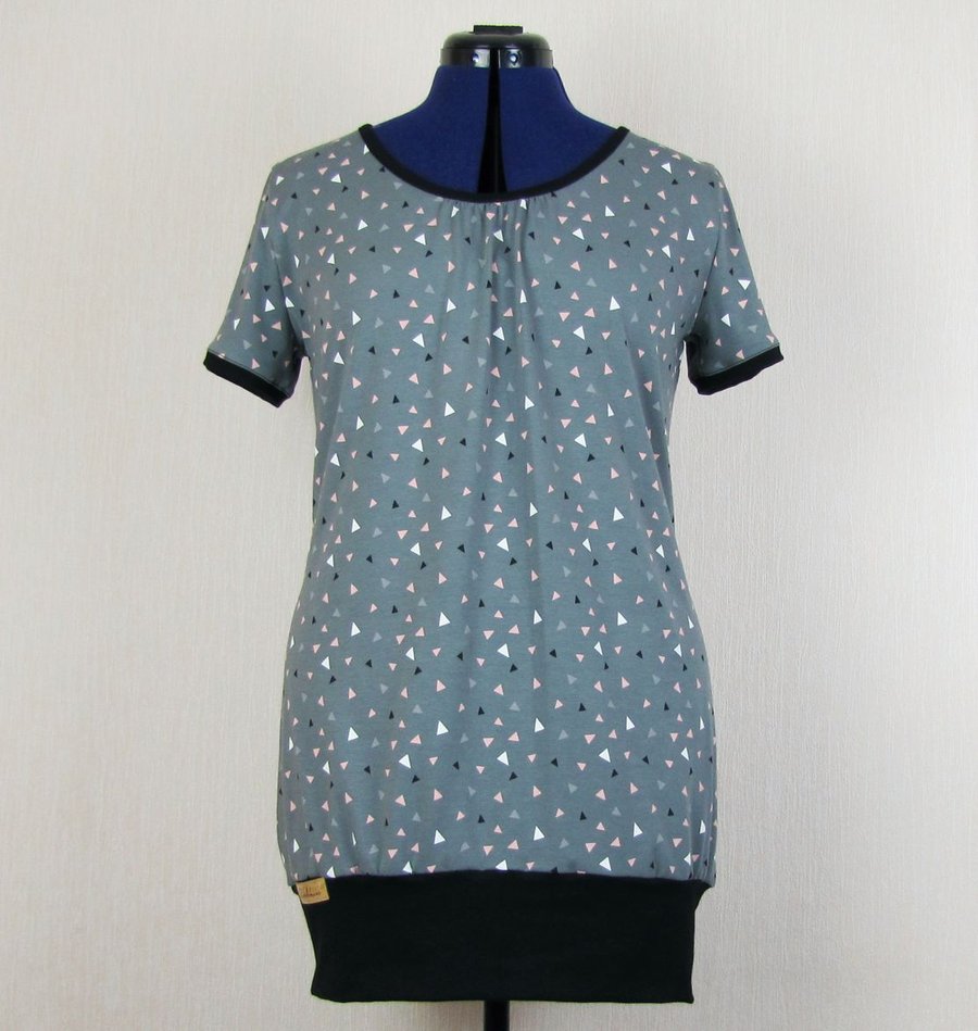 Longshirt mit Raffung