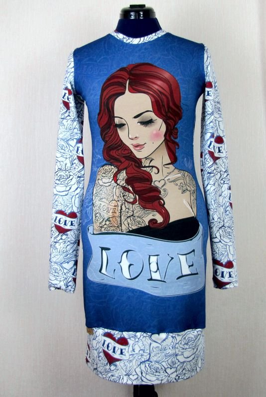 Longshirt mit Paneeldruck