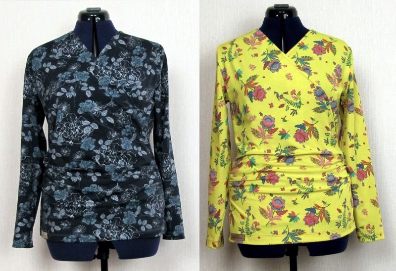 Wickelshirt mit Raffung