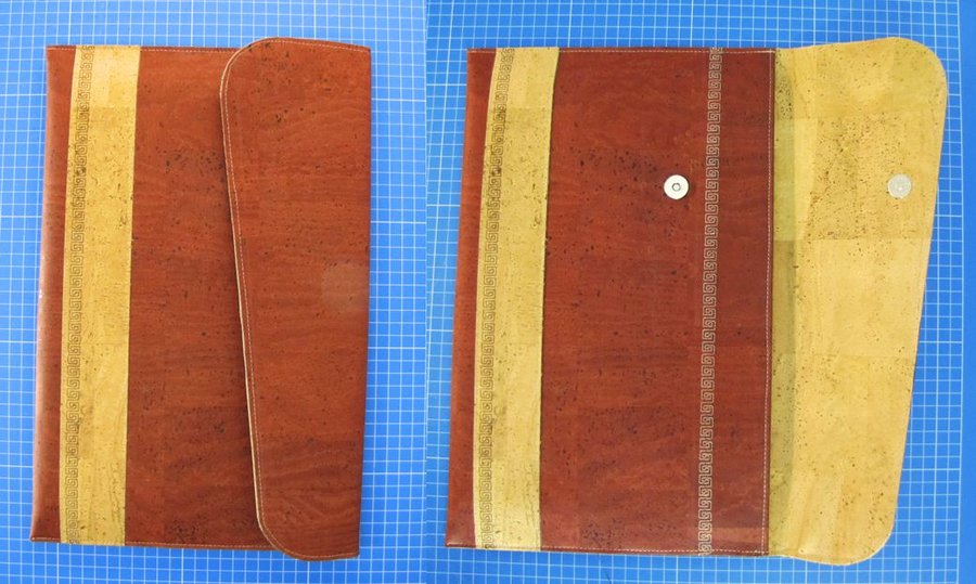 Notebooktasche aus Korkleder